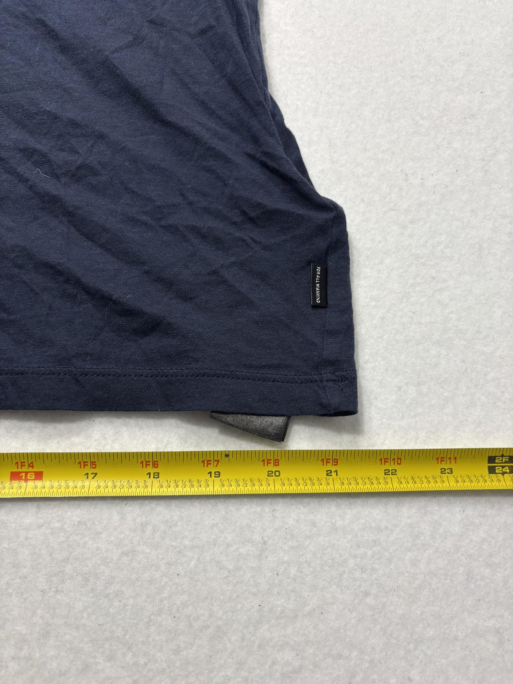 7 For All Mankind Shirt Mens Large Blue Pima Cotton Crew Neck Tee Casual