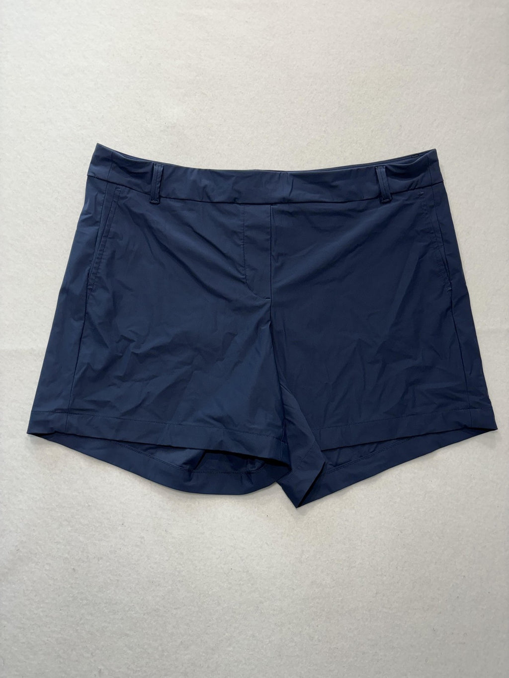 SPANX Shorts Womens XL Blue Chino Pull On Sunshine Solutions Stretch Pockets