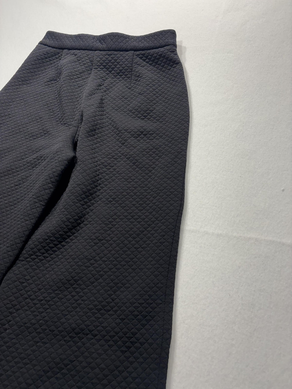 Pearl By Lela Rose Dress Pants Womens 8 Black Quilted Jersey Lynn Pant Wide Leg