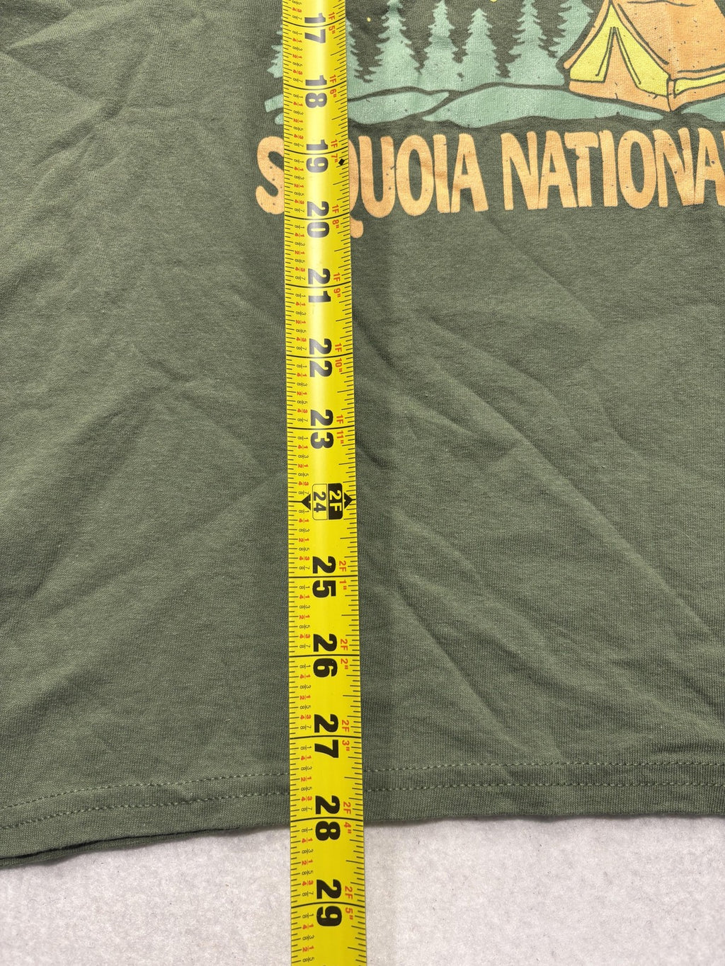Gildan Shirt Mens Large Green Sequoia National Park Camping Hiking Graphic Tee