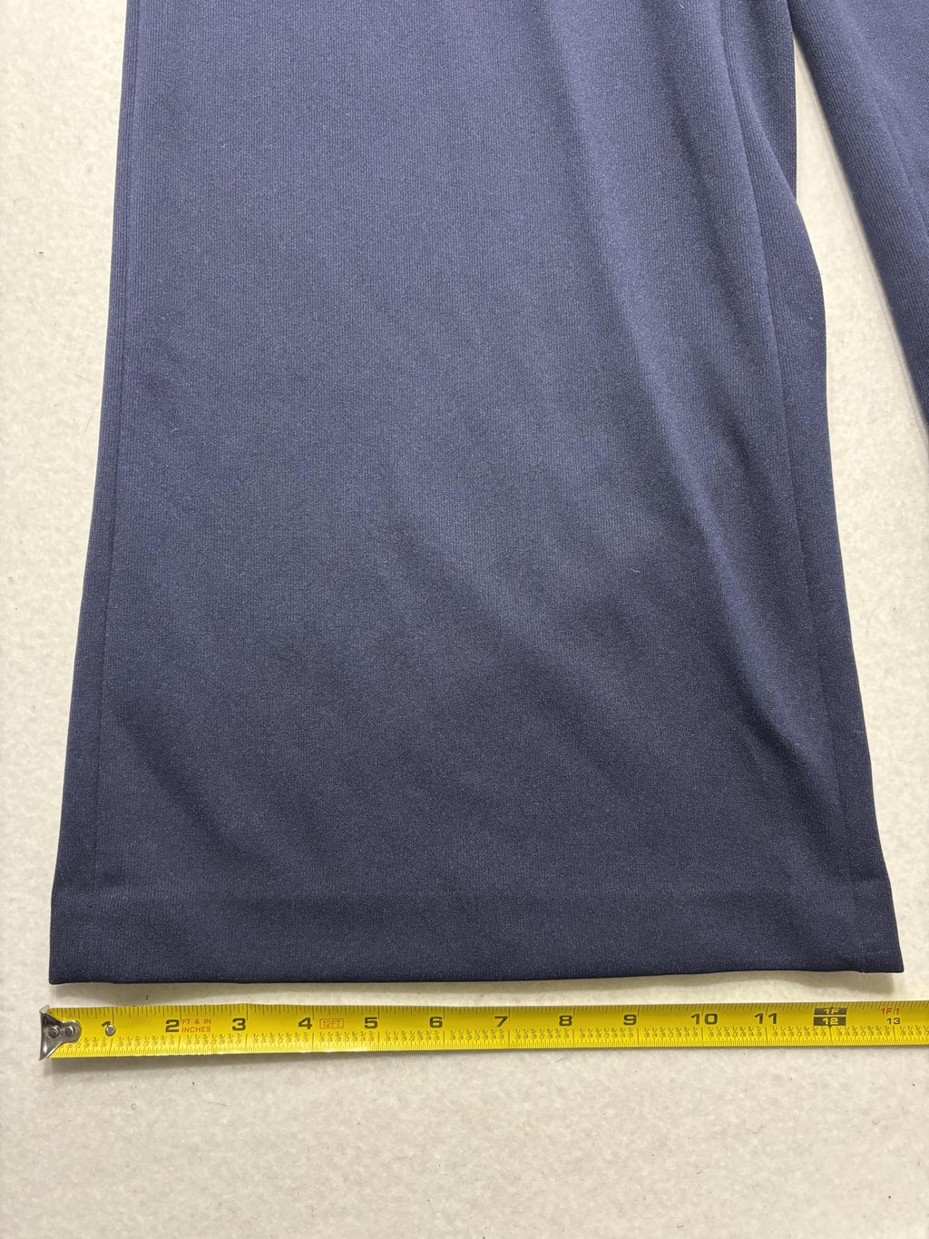 DKNY Dress Pants Womens 16 Blue Twill Wide Leg Stretch Zip Art Basel Work