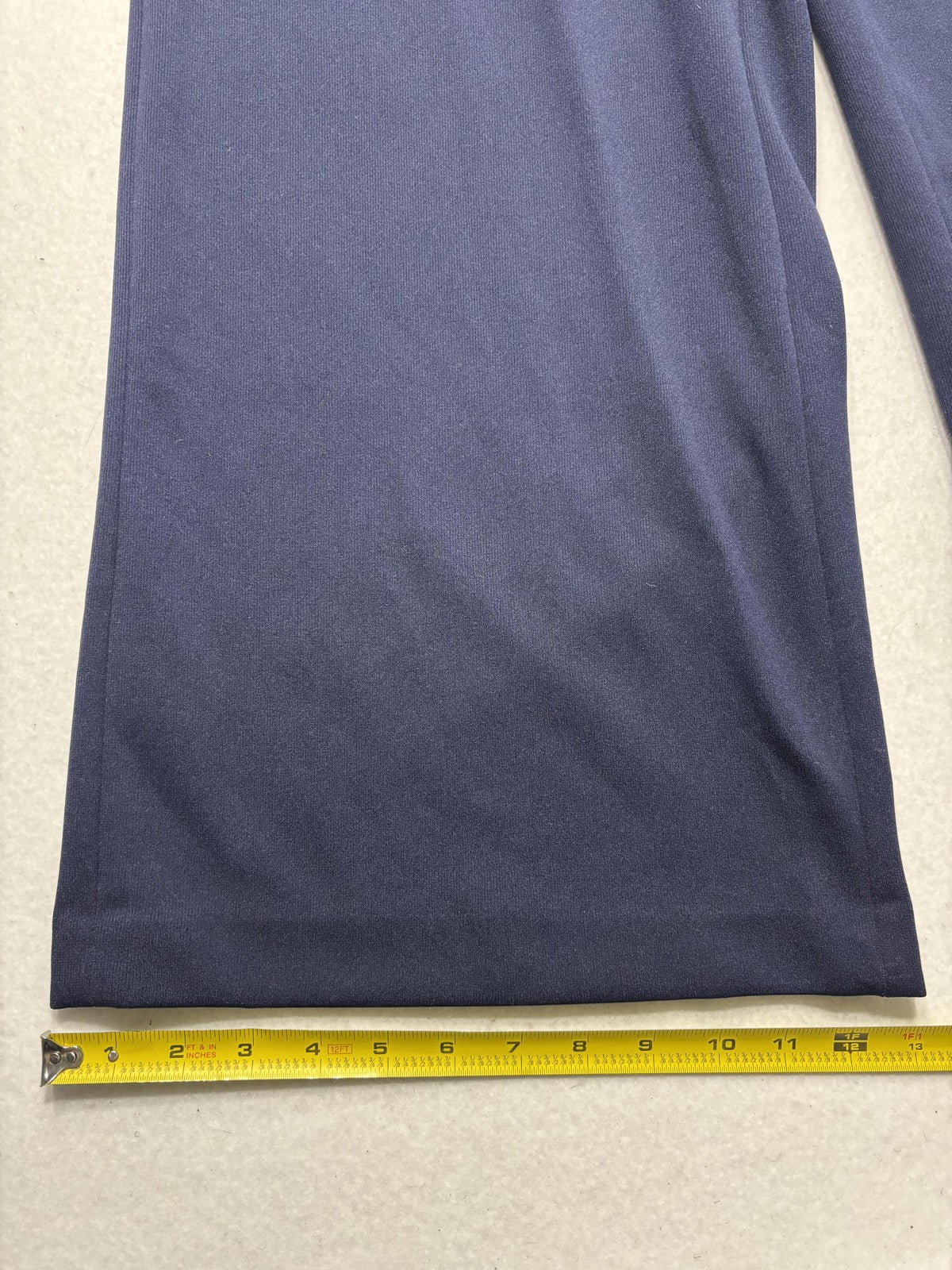 DKNY Dress Pants Womens 16 Blue Twill Wide Leg Stretch Zip Art Basel Work