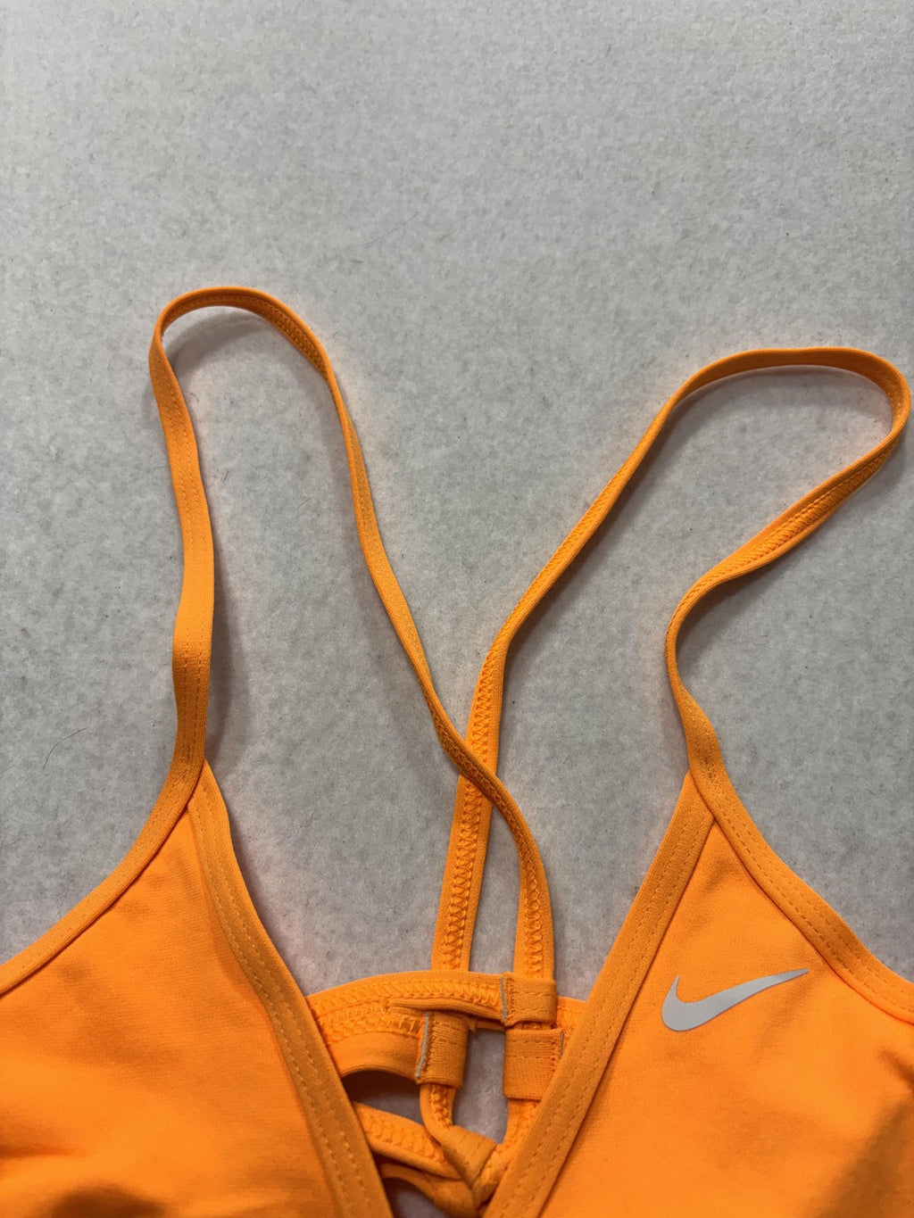 Nike Swim Bikini Top Womens XS Orange Triangle Hydrastrong NESSB002-825 NEW
