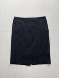 Banana Republic Skirt Womens 0 Black Stretch Knee Length Pencil Twill Work