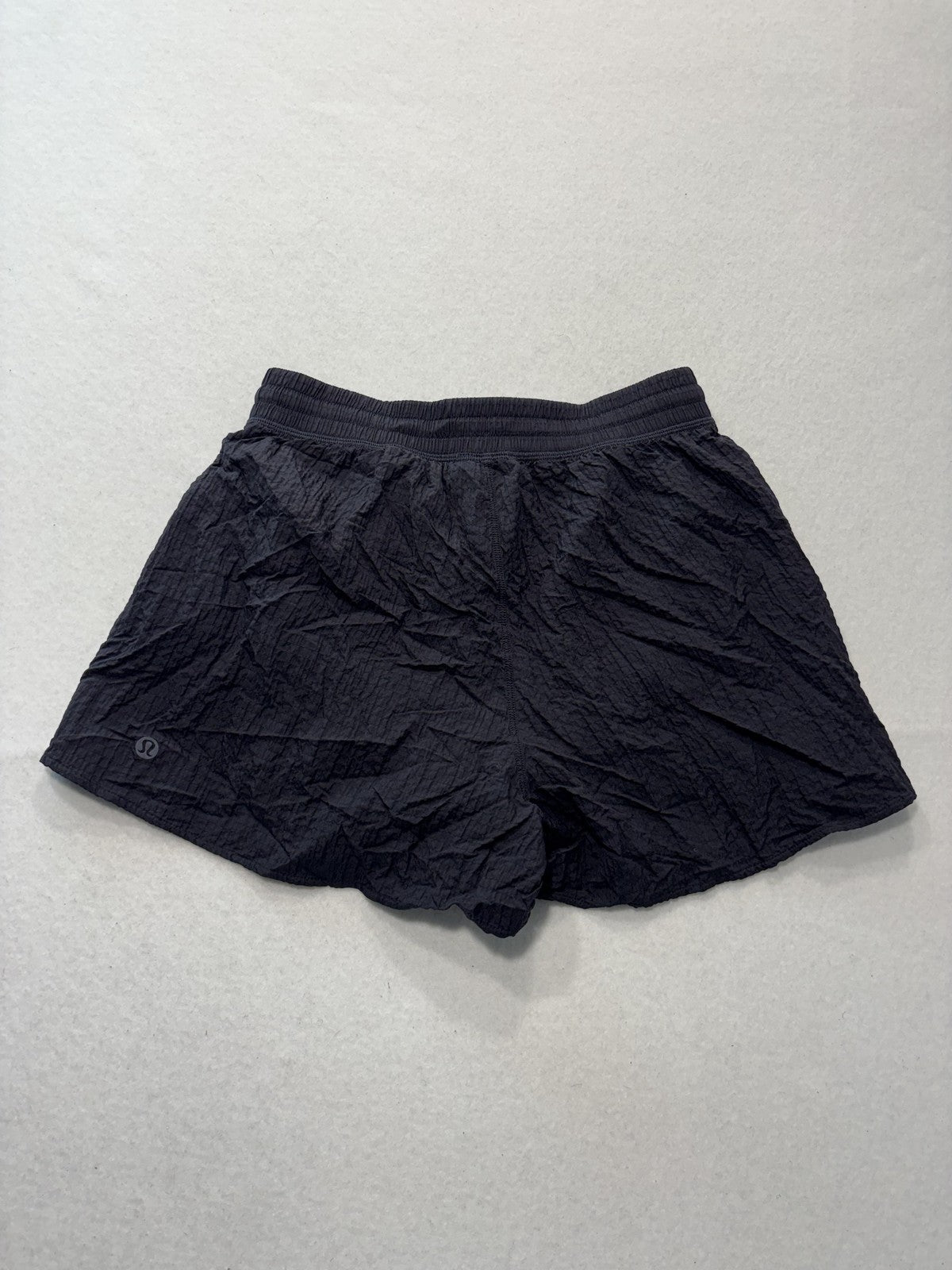 Lululemon Running Shorts Womens XXS Black Crinkle 3" Inseam Lined Athletic