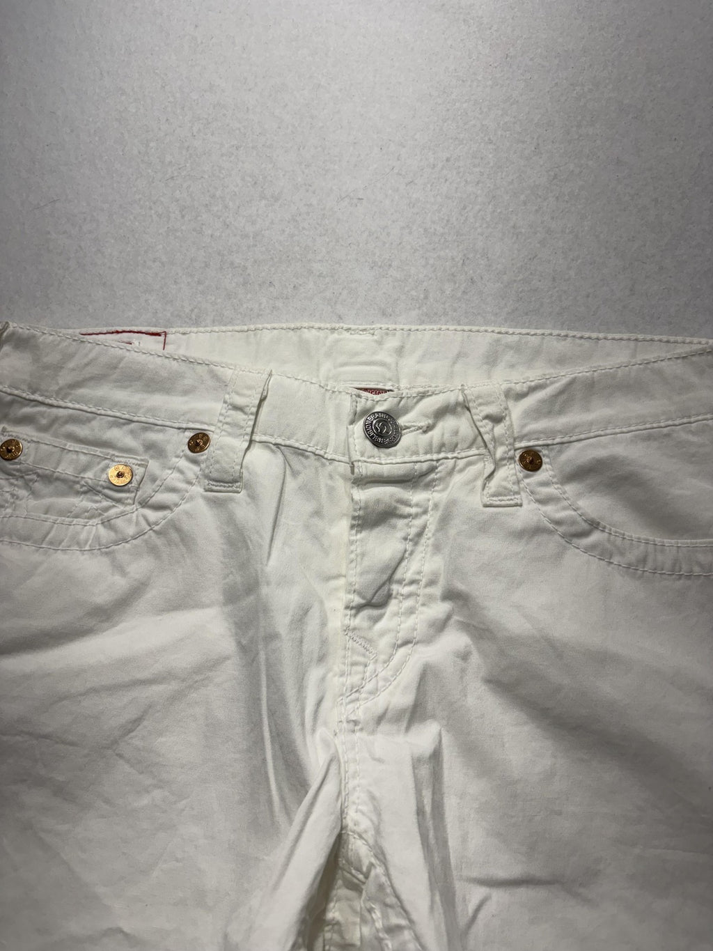 True Religion Shorts Womens 28 White Romy Denim Chino 5 Pocket Stretch Summer