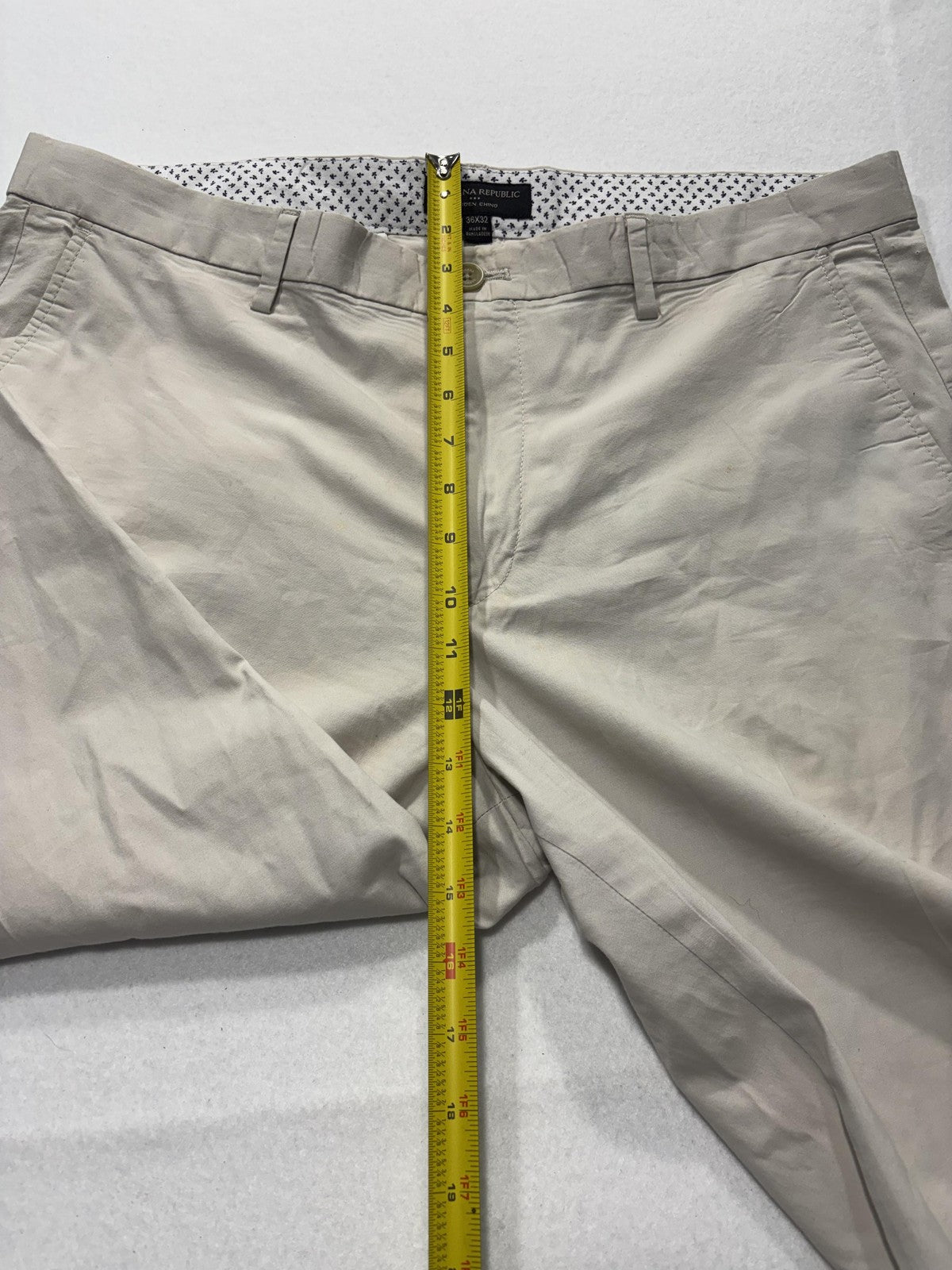 Banana Republic Chino Pants Mens 36x32 Beige Straight Leg Stretch Casual Work