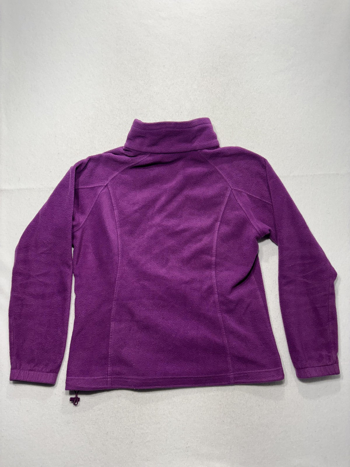 Columbia Jacket Womens Large Purple Fleece Full Zip Stand Collar Pockets Outdoor