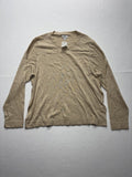 J.Crew Teddie Sweater Womens 2X Plus Beige Knit Crew Long Sleeve Pullover