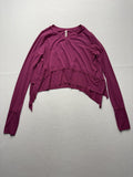 FP Movement Shirt Womens XS/S Pink Cropped Long Sleeve Crew Neck Yoga Athletic