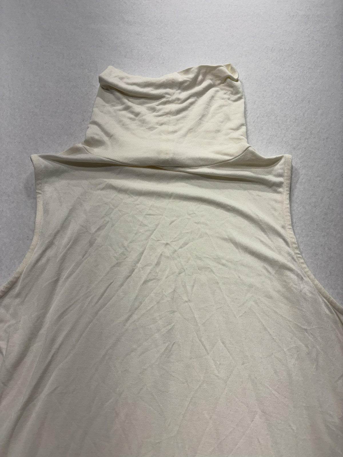 MICHAEL Michael Kors Tank Womens Medium White Turtleneck Sleeveless Jersey Top