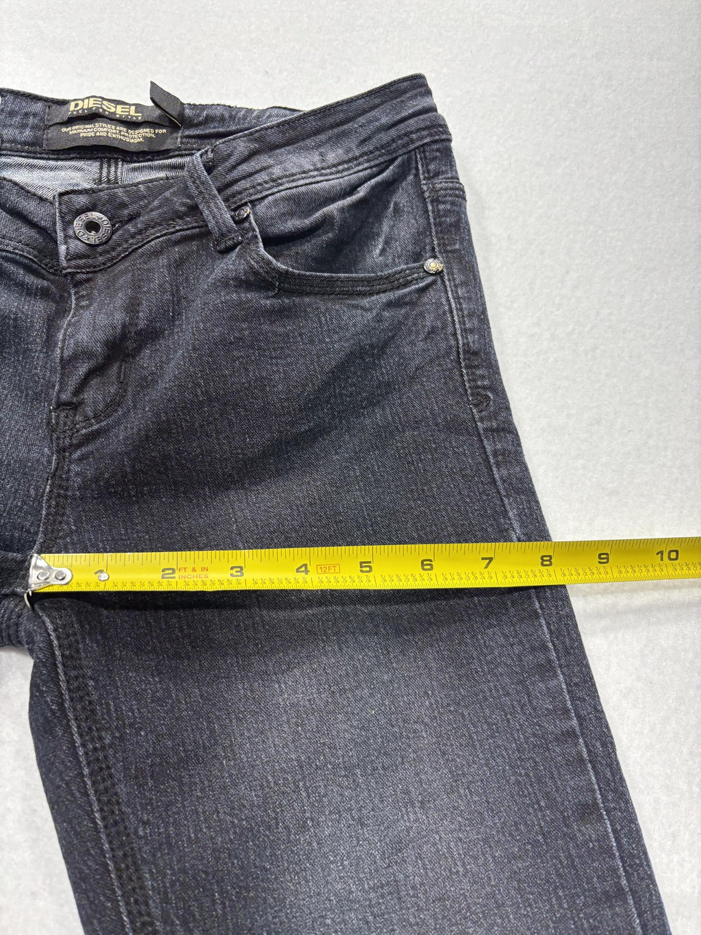 Diesel Jeans Womens 27 Gray Charcoal Wash Low Rise Skinny Stretch 27x29.5