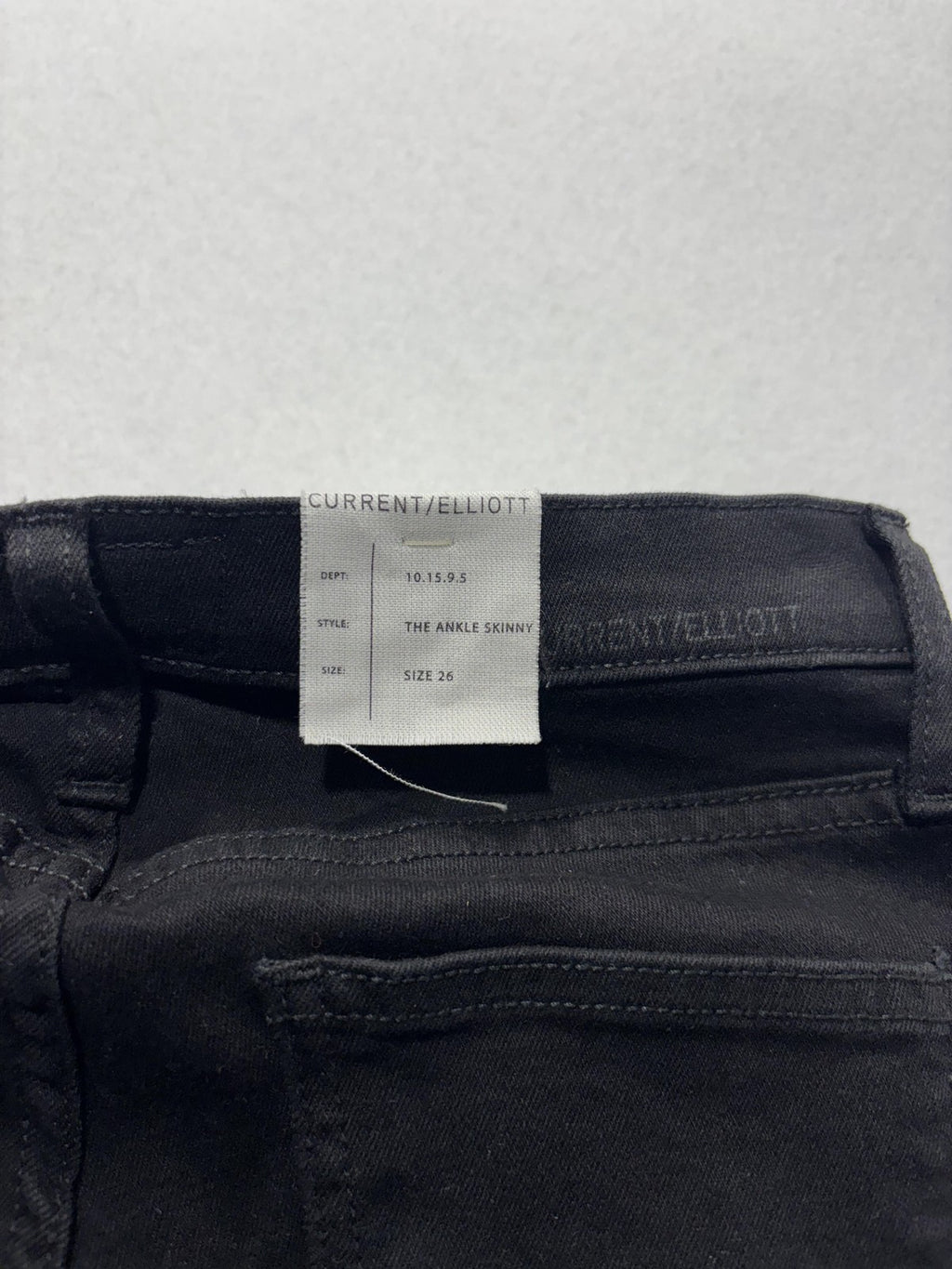 Current/Elliott Jeans Womens 26 Black Low Rise Ankle Skinny Stretch Crochet