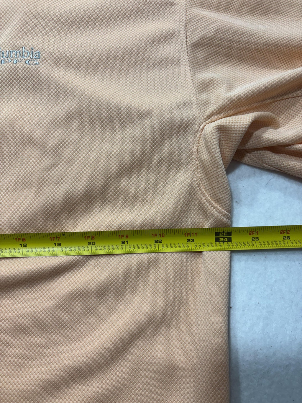 Columbia PFG Omni-Shade Polo Shirt Mens Large Orange Fishing UV Protection
