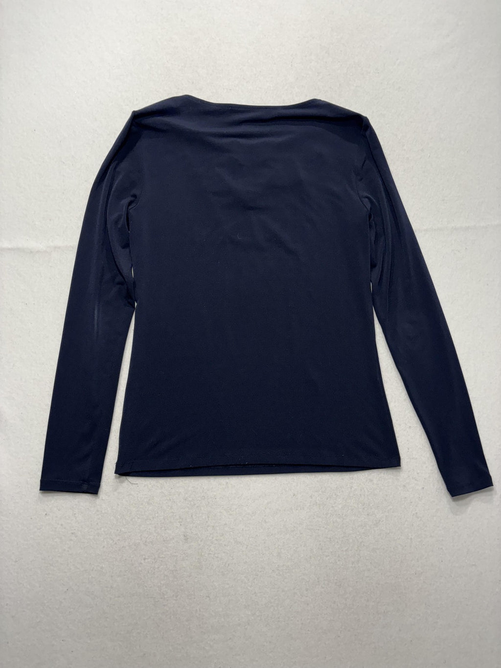 MICHAEL Michael Kors Blouse Womens Small Blue Round Neck Metal Bar Long Sleeve