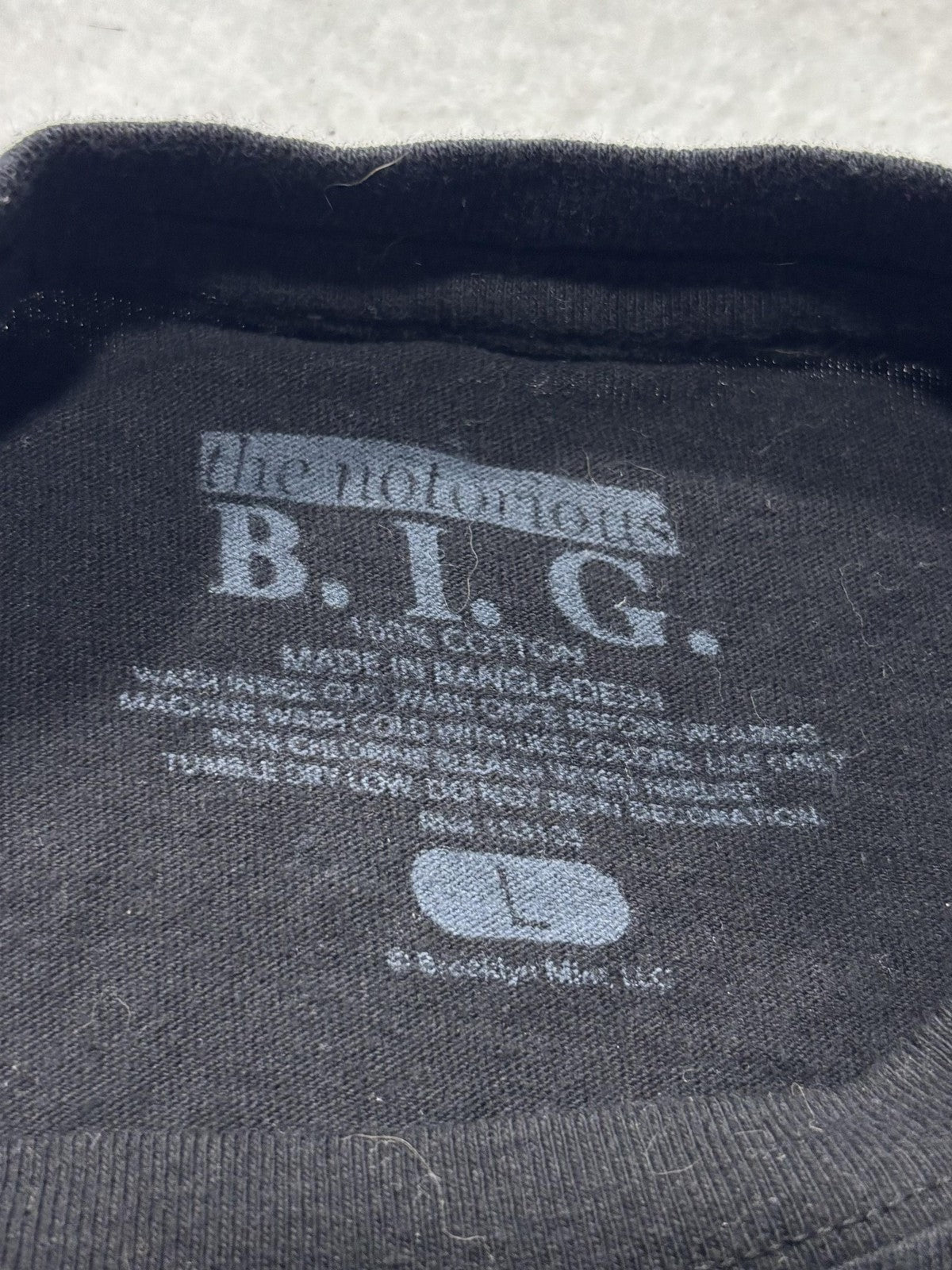 The Notorious BIG Shirt Mens Large Black Biggie Smalls Graphic Tee Hip Hop