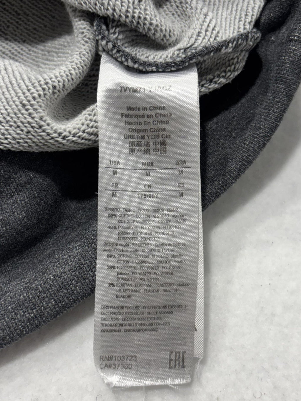 Armani Exchange Sweatshirt Womens Medium Gray Rhinestone Logo Raglan Pullover
