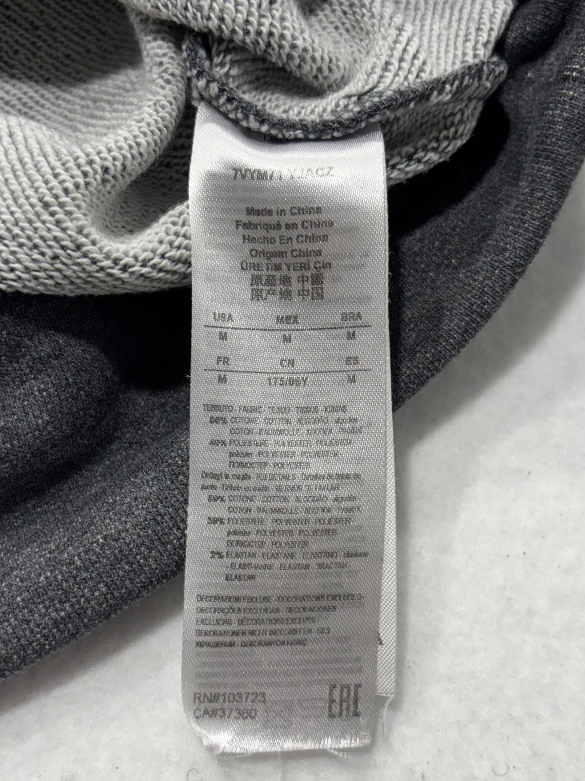Armani Exchange Sweatshirt Womens Medium Gray Rhinestone Logo Raglan Pullover
