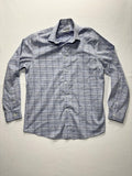 Michael Kors Dress Shirt Mens Large Blue Plaid Long Sleeve Non Iron Stretch