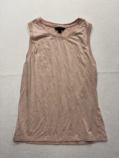 Banana Republic Tank Top Womens S Pink Stripe Jersey Basic Summer Casual