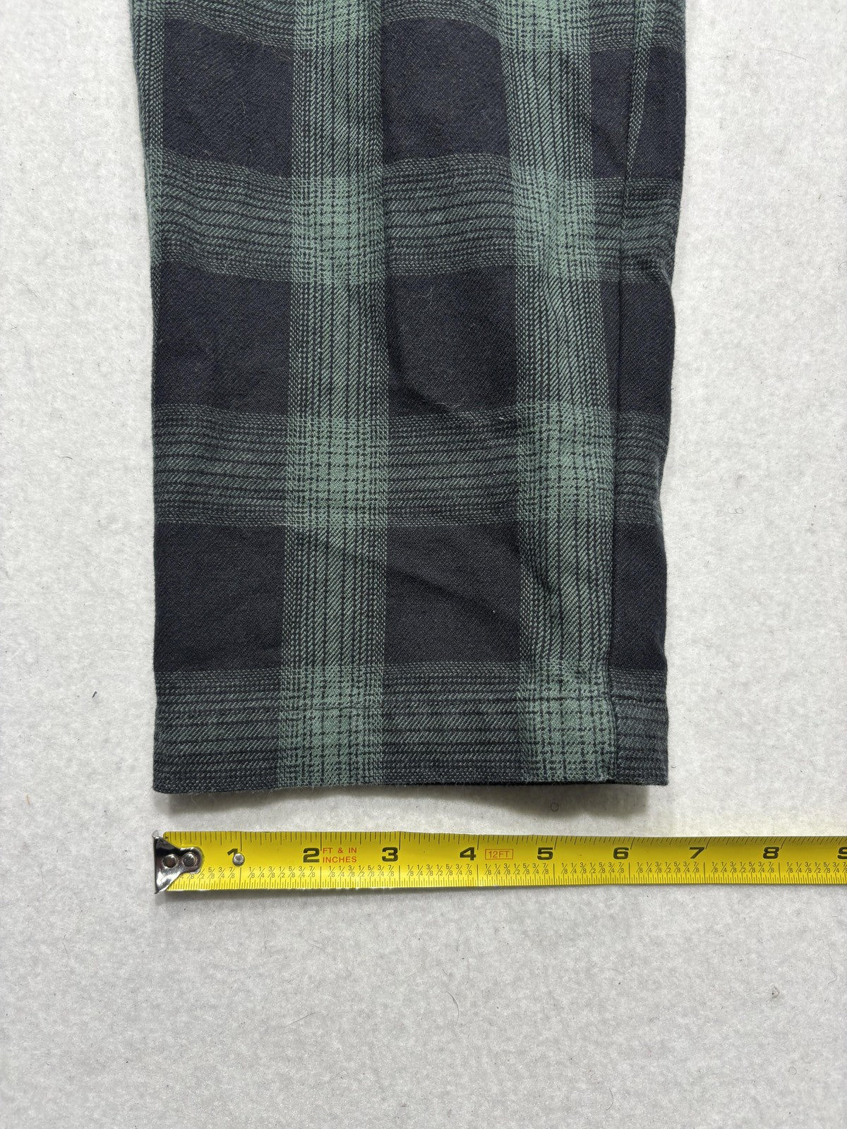 Houston White Chino Pants Mens 30x30 Green Plaid Regular Fit Tapered Leg Casual
