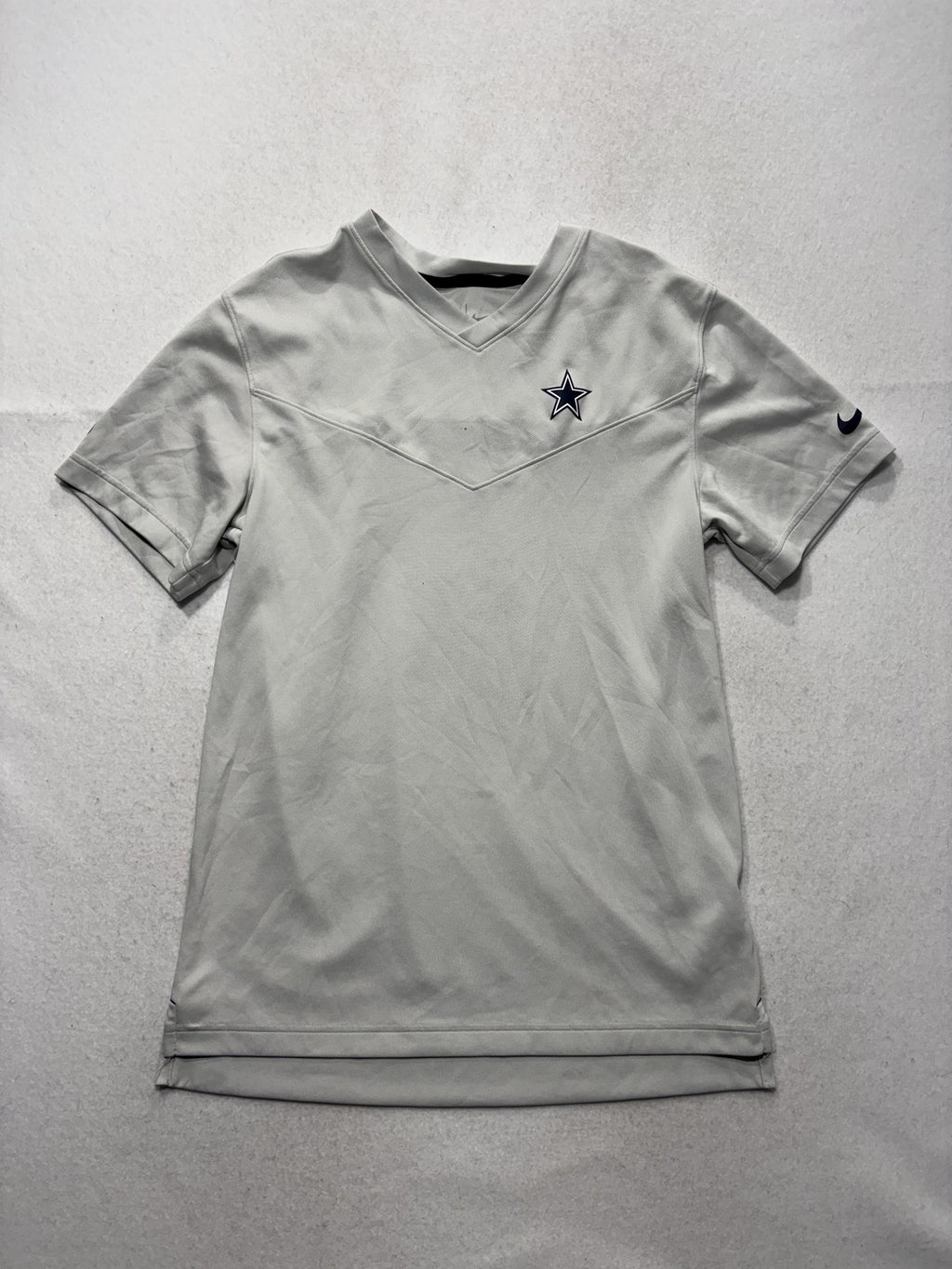 Dallas Cowboys Shirt Boys Medium Gray NFL Football Nike Dri Fit On Field Tee