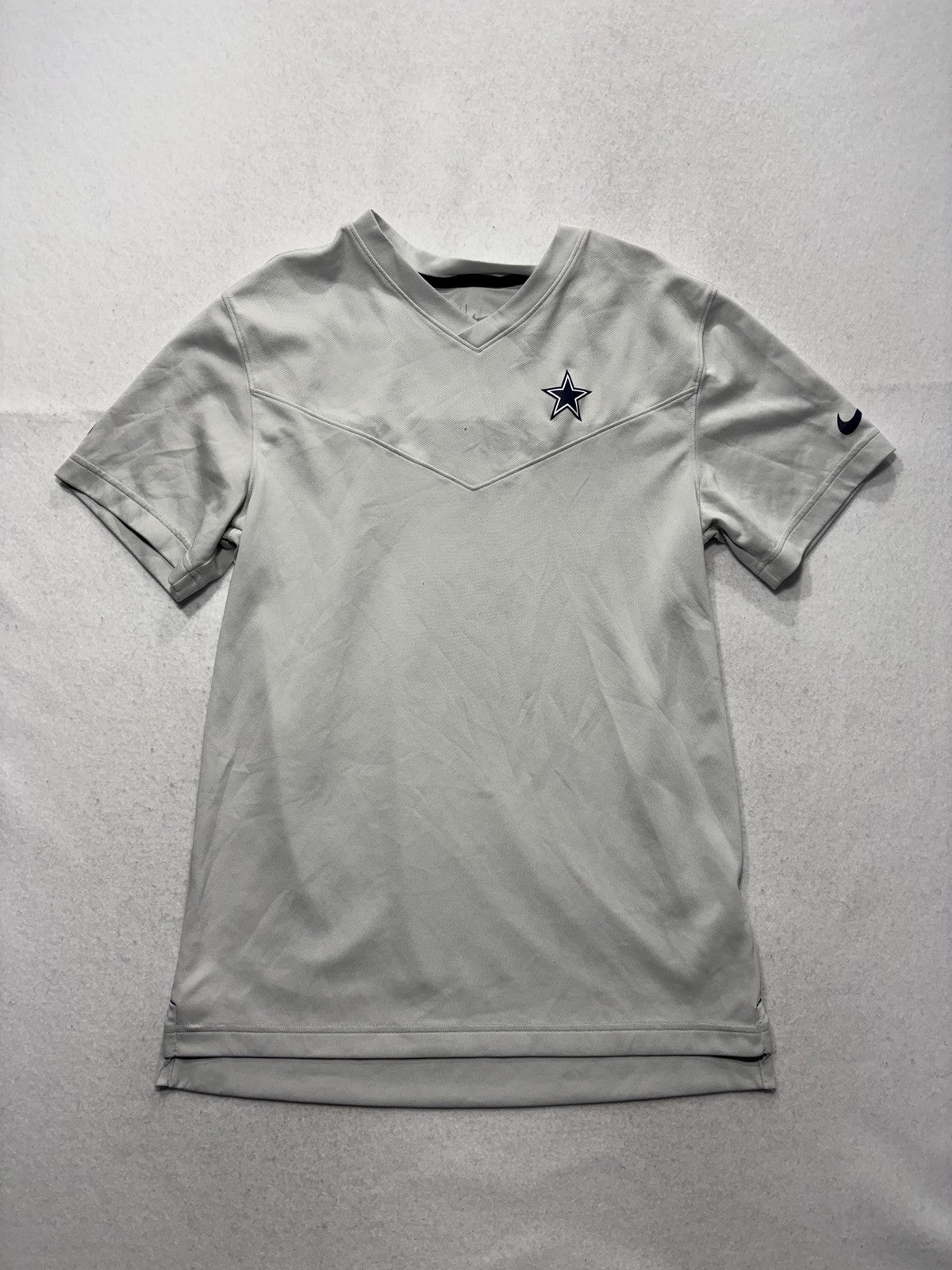 Dallas Cowboys Shirt Boys Medium Gray NFL Football Nike Dri Fit On Field Tee