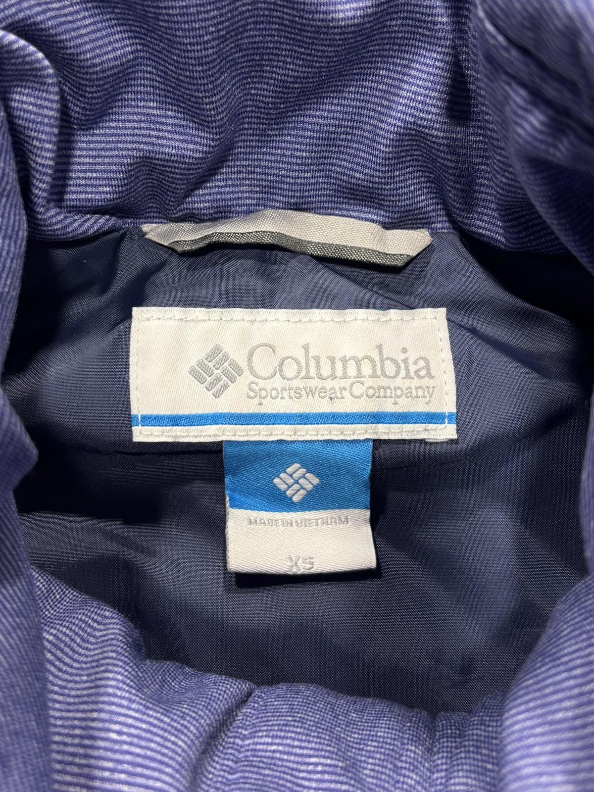 Columbia Vest Womens XS Purple Quilted Insulated Full Zip Stand Collar Outdoor