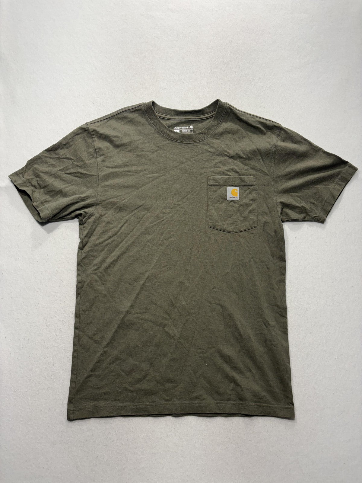 Carhartt Mens Small Green K87 Loose Fit Pocket T-Shirt Short Sleeve K87-M DOV