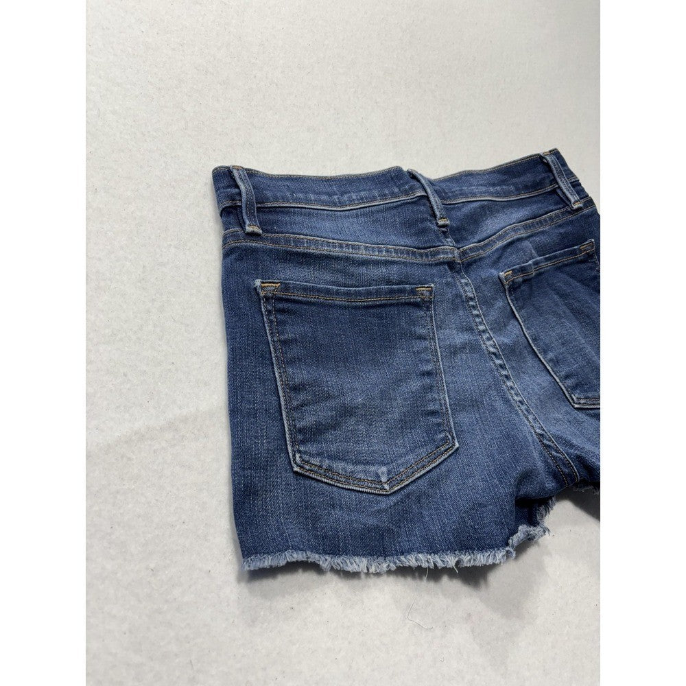 FRAME Denim Shorts Womens 24 Blue Le Cutoff Raw Hem Stretch Casual Summer