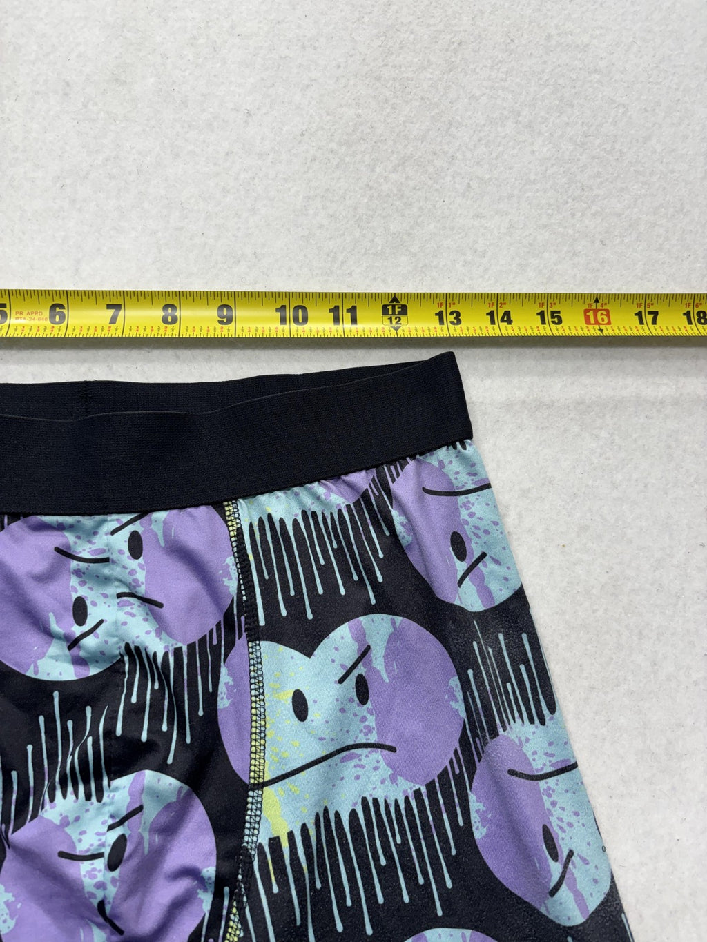 Rue21 Boxer Briefs Mens Medium Multicolor Drip Smiley Face Graphic Print Stretch