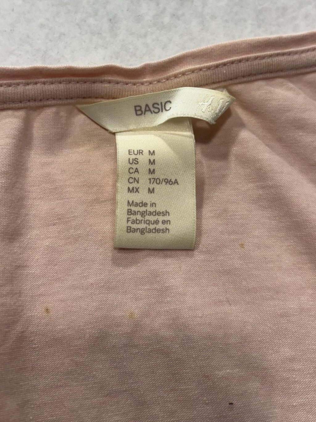 H&M Tank Top Womens M Pink Scoop Neck Basic Jersey Stretch Casual Summer Layer