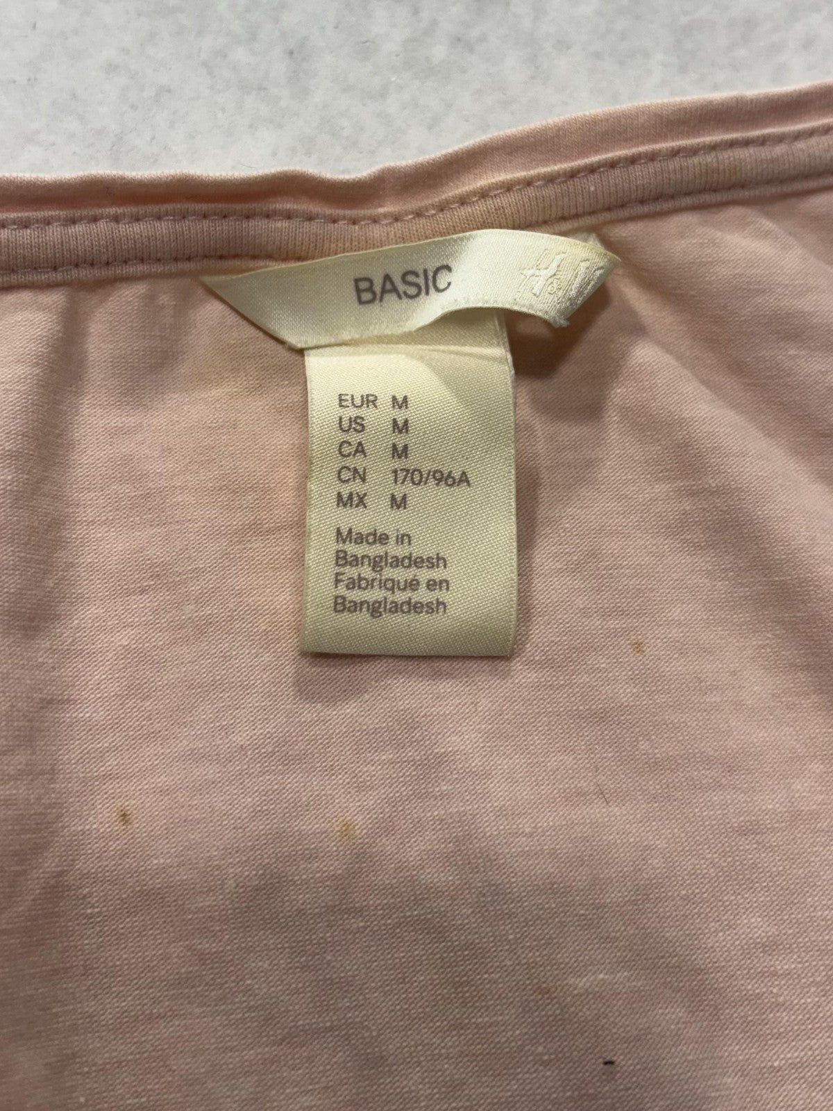 H&M Tank Top Womens M Pink Scoop Neck Basic Jersey Stretch Casual Summer Layer