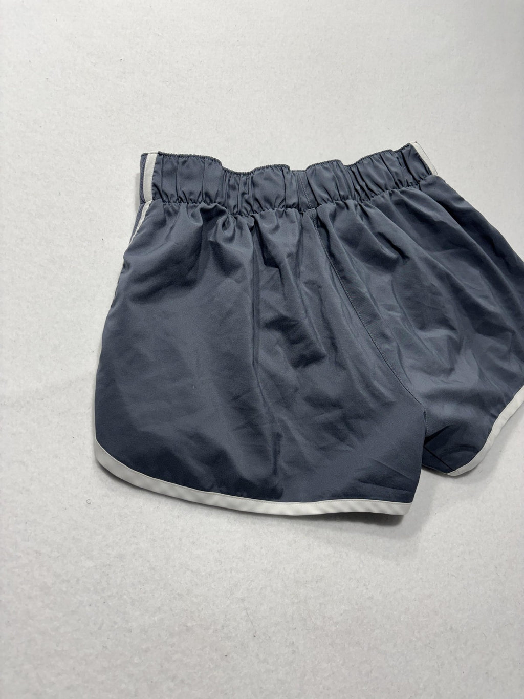 Adidas Running Shorts Womens Large Gray Striped 3" Inseam Lightweight Athletic