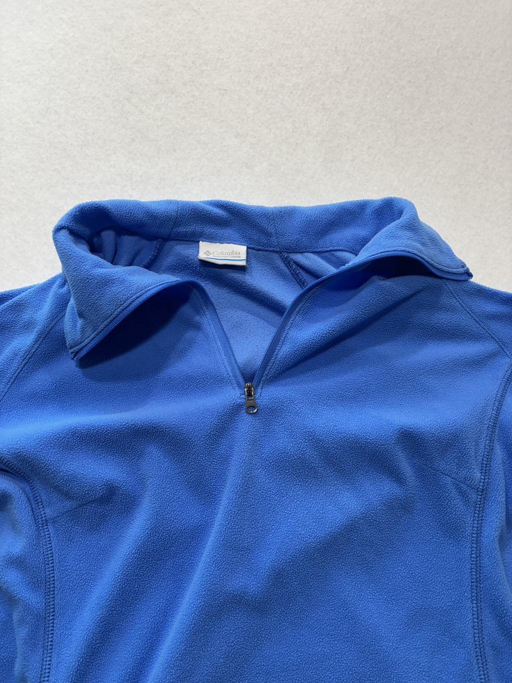 Columbia Jacket Womens M Blue Fleece 1/4 Zip Collared Lightweight Pullover Trail