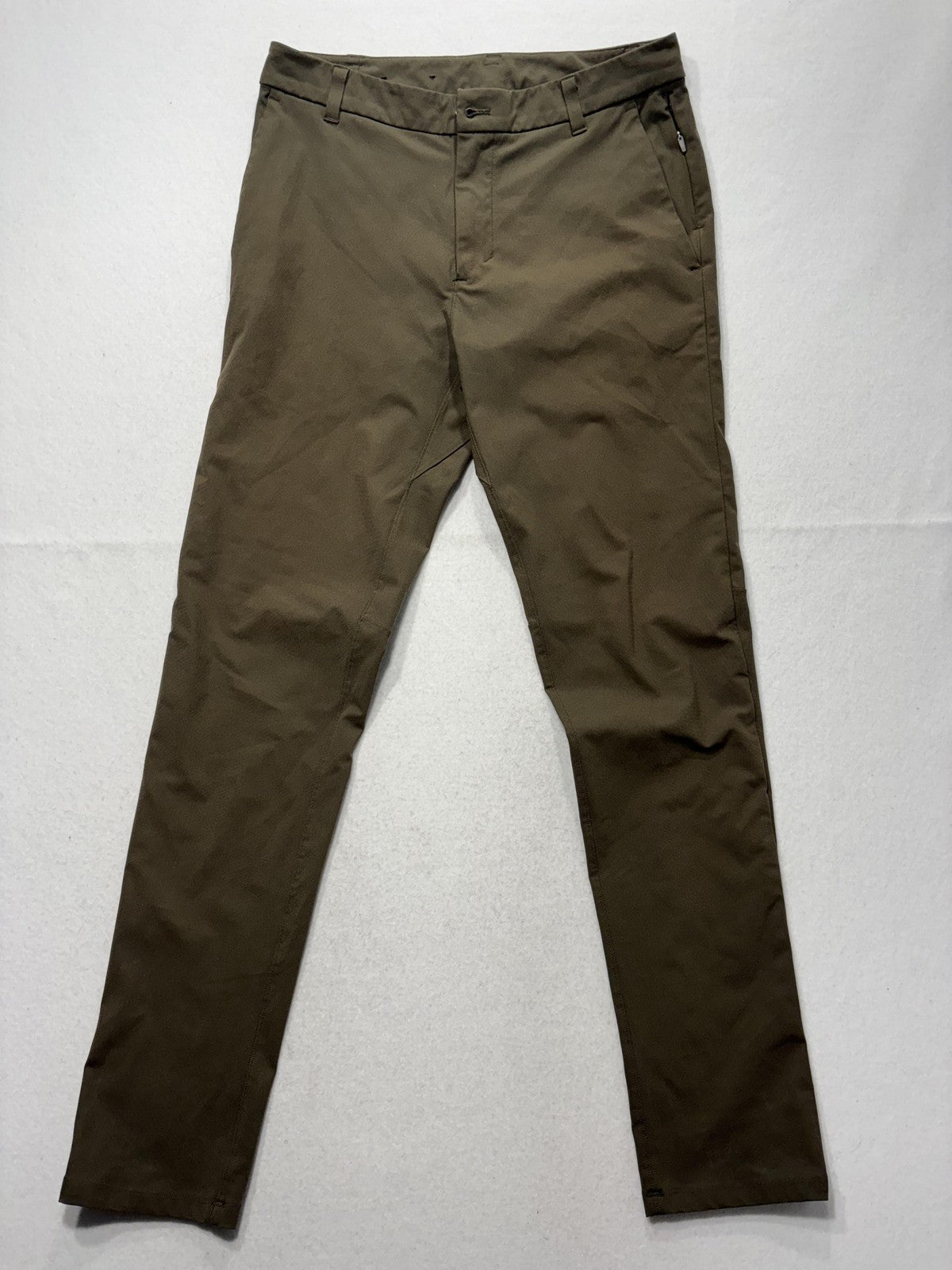 Lululemon Mens Chino Pants 31x32 Green Slim Straight Stretch Casual LM5AEYS