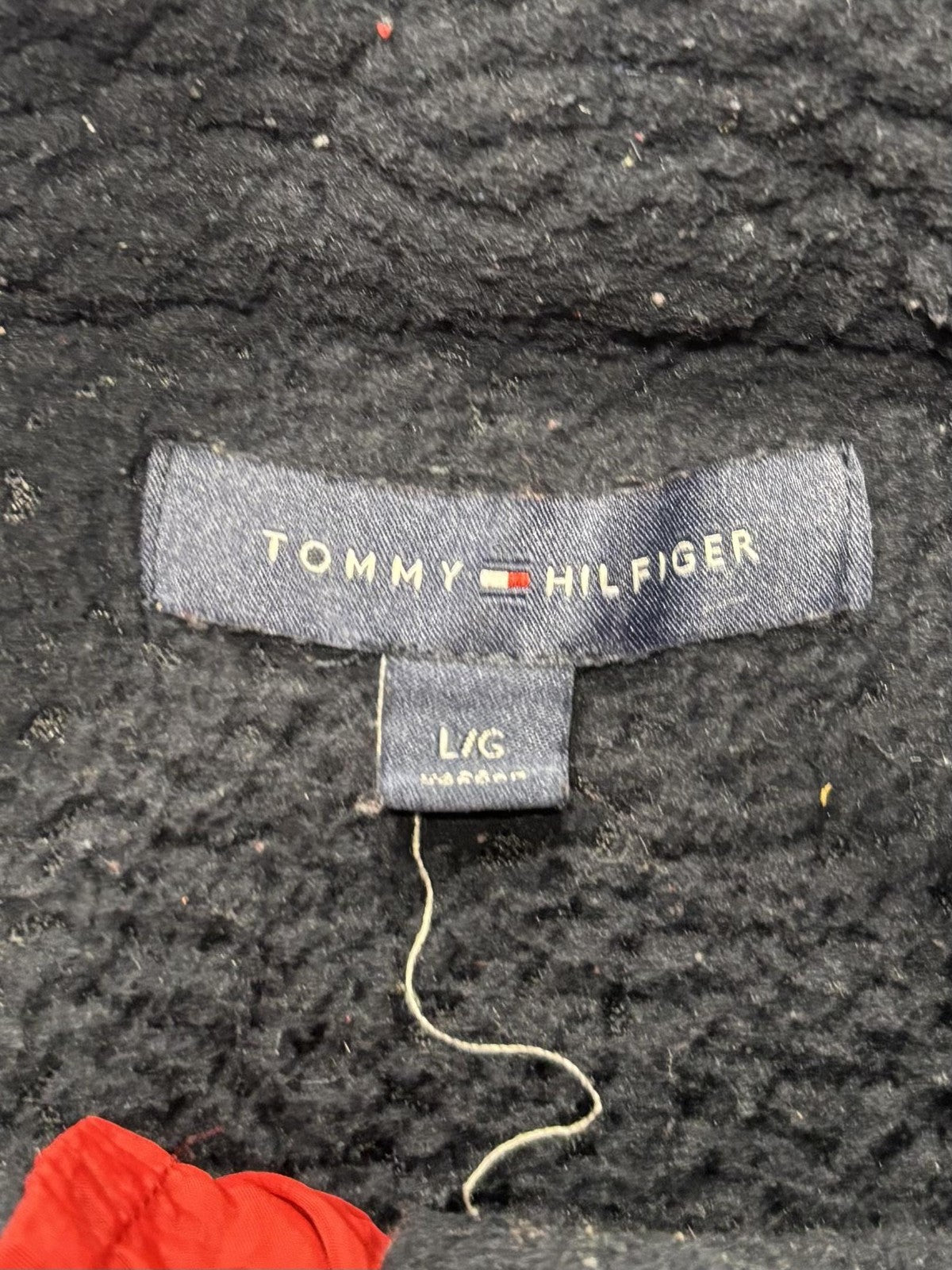 Tommy Hilfiger Jacket Mens Large Blue Sherpa Fleece Full Zip Outdoor Windbreaker