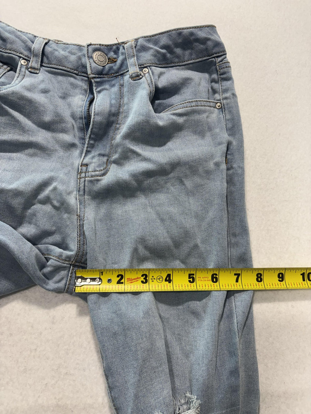 Refuge Miami High Rise Skinny Jeans Juniors 3 Light Wash Distressed 27x28.5