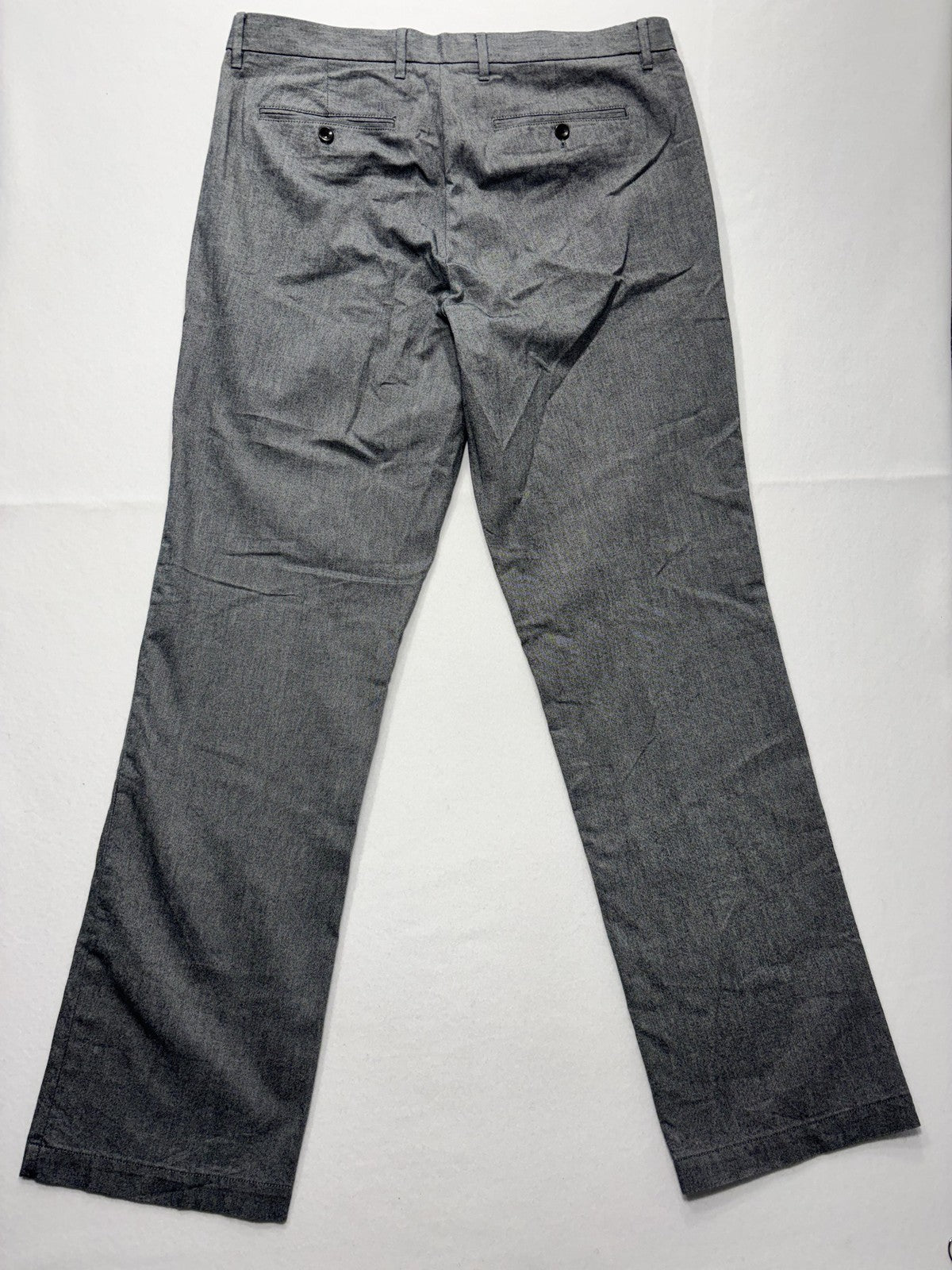 Banana Republic Chino Pants Mens 36x34 Gray Straight Fit Chambray Casual Work