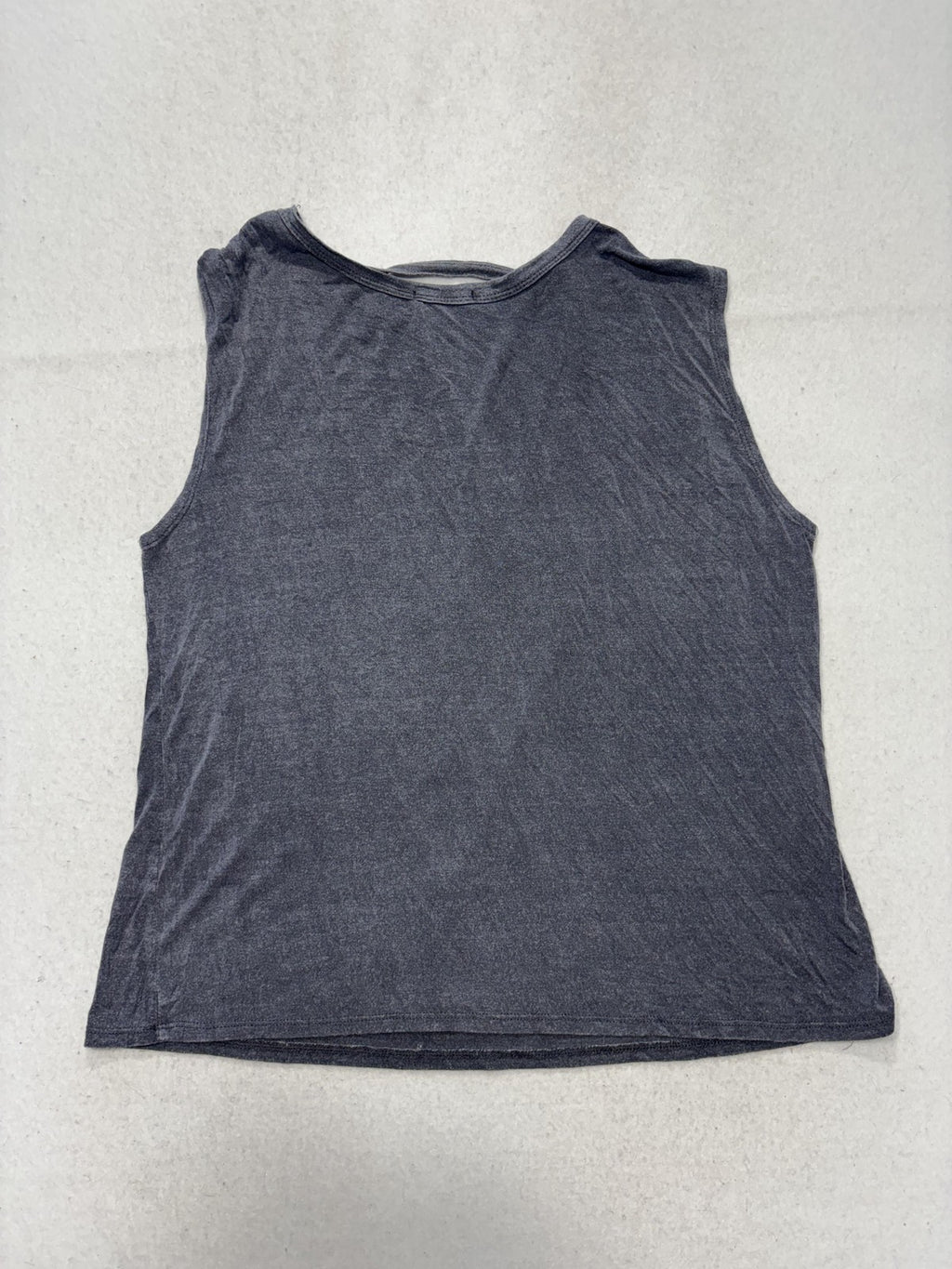 Tinywillow Womens Large Gray Crew Neck Ladder Cutout Sleeveless Tank Top