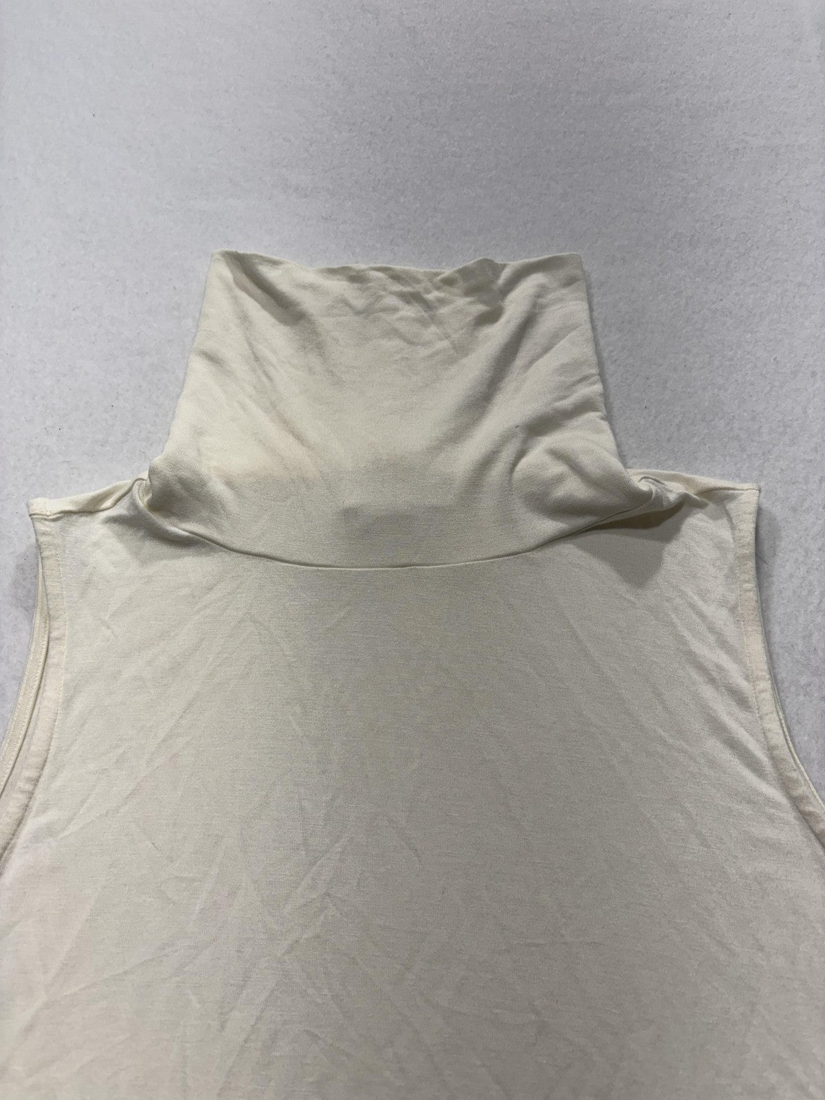 MICHAEL Michael Kors Tank Womens Medium White Turtleneck Sleeveless Jersey Top