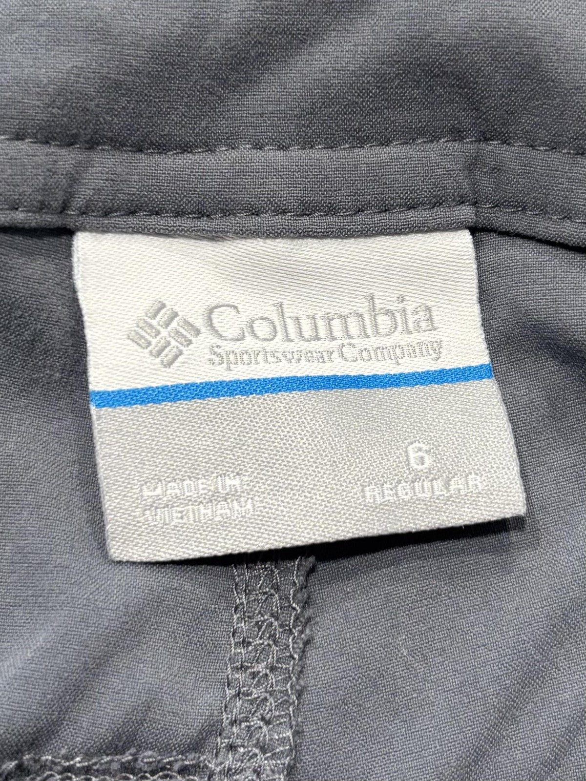 Columbia Track Pants Womens 6 Gray Drawstring Stretch Hiking Outdoor Travel
