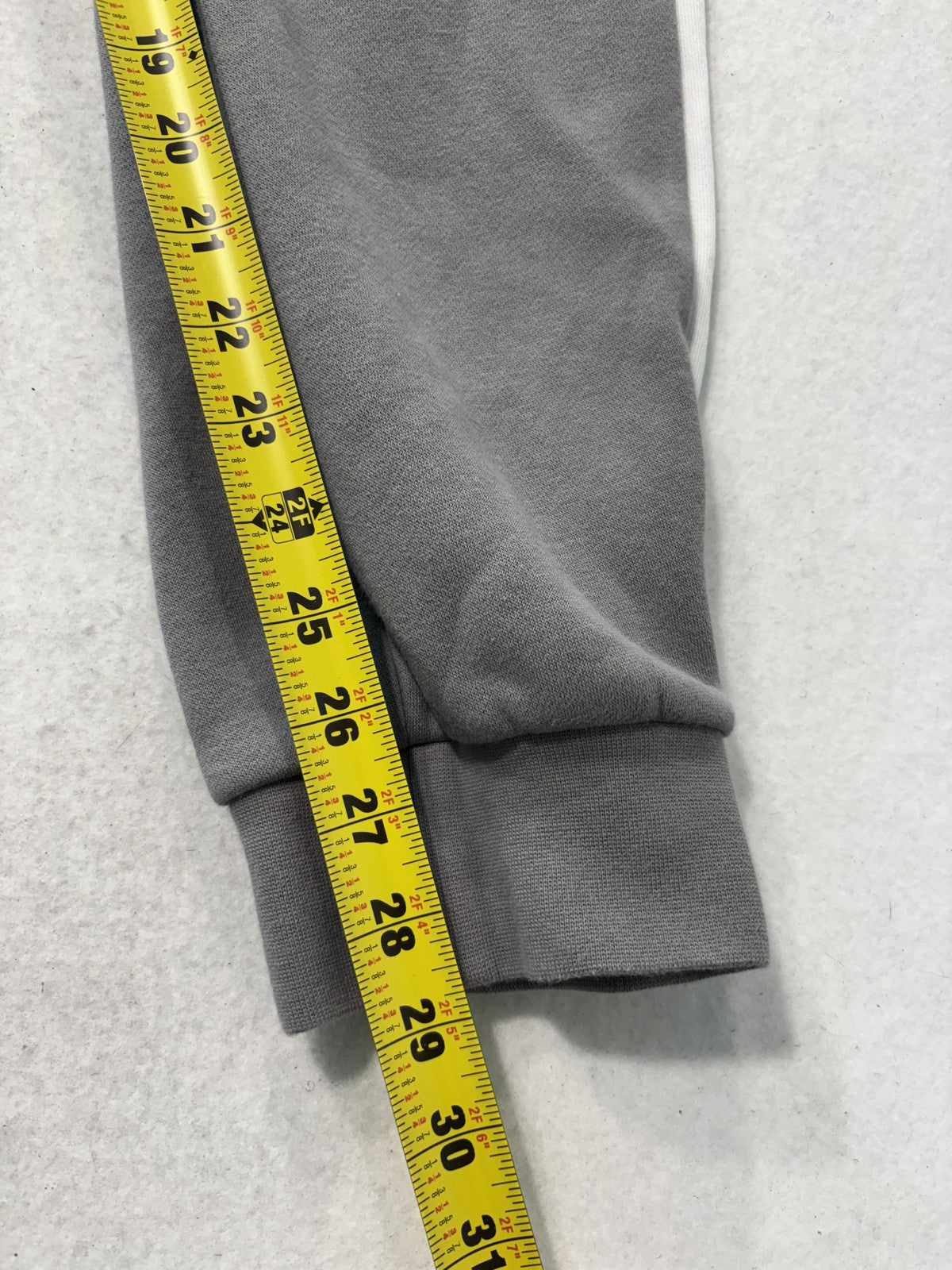 Adidas ZX Sweatpants Mens Medium Gray Fleece Elastic Waist Side Stripe Cuffed