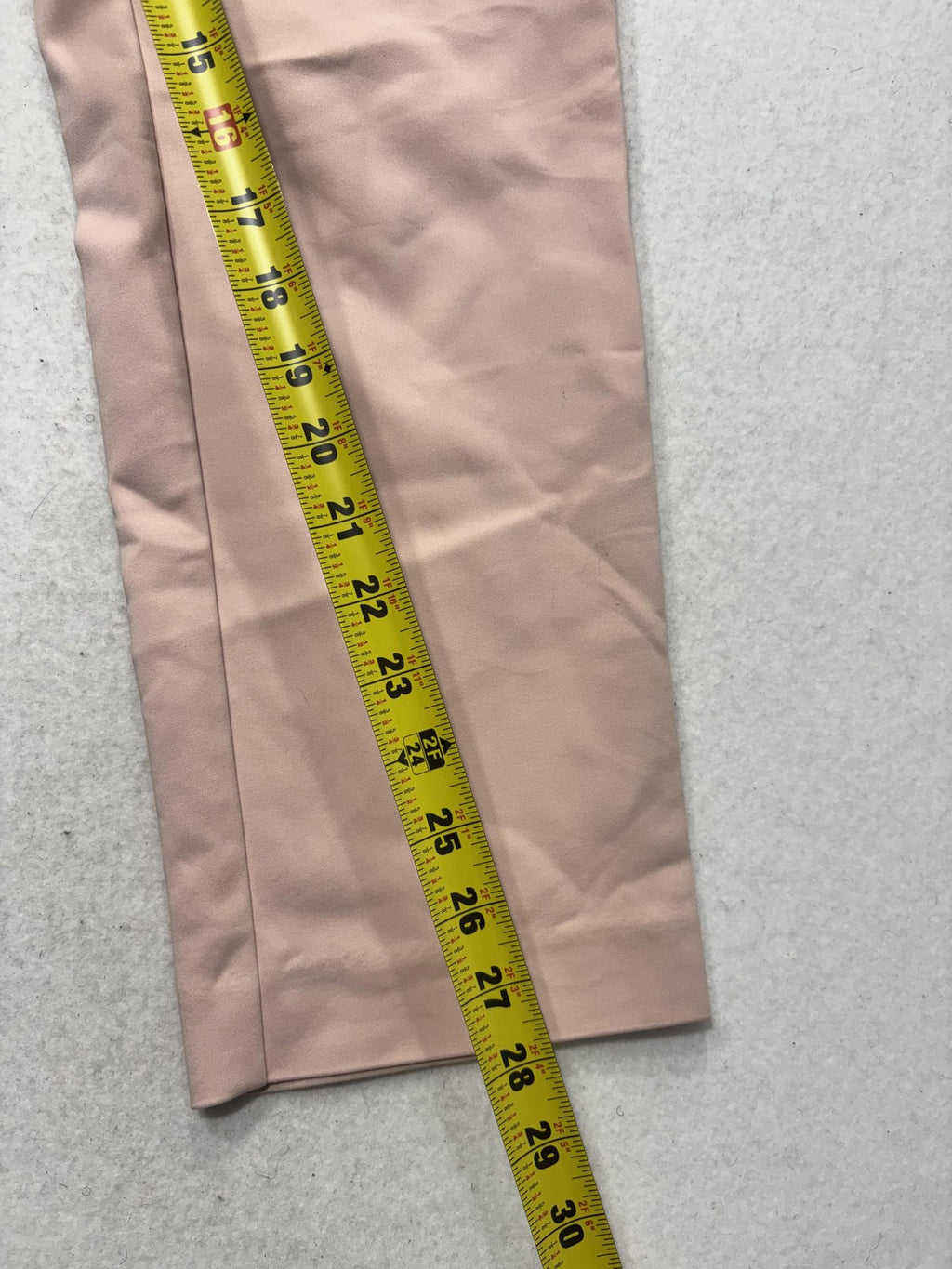 Anne Klein Dress Pants Womens 8 Pink Twill Straight Leg Gold Button Work Career
