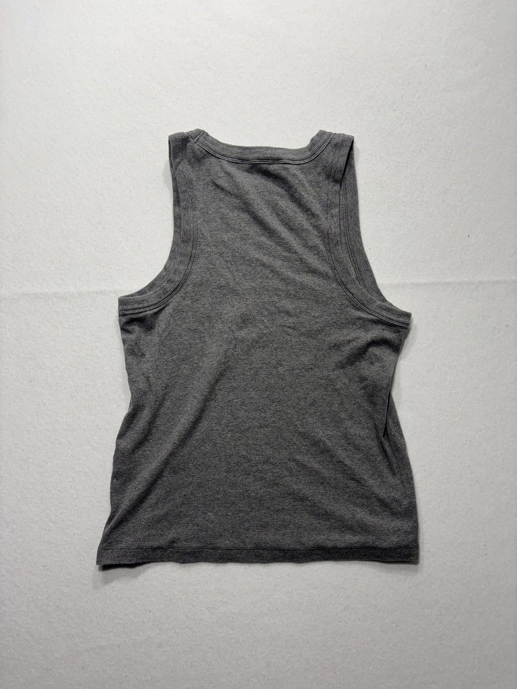 Banana Republic Tank Top Womens XL Gray Ribbed Knit Basic Summer Casual