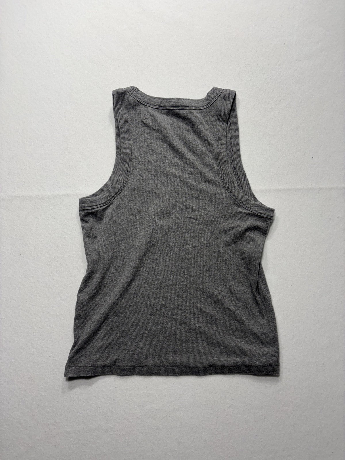 Banana Republic Tank Top Womens XL Gray Ribbed Knit Basic Summer Casual