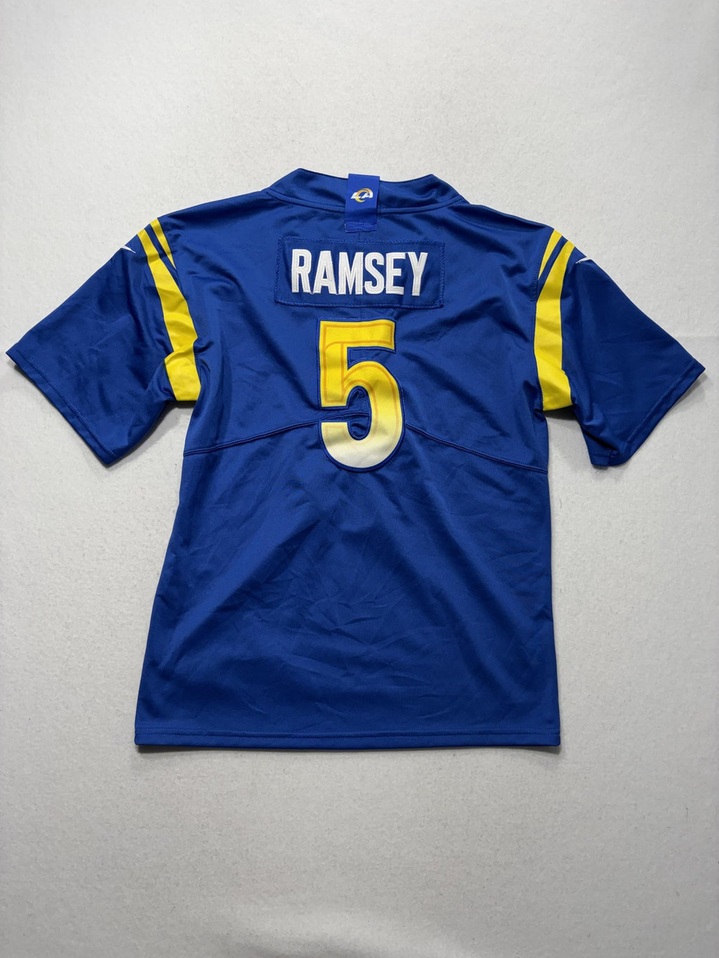 Los Angeles Rams Jersey Boys XL Blue NFL Football Nike Jalen Ramsey 5 On Field