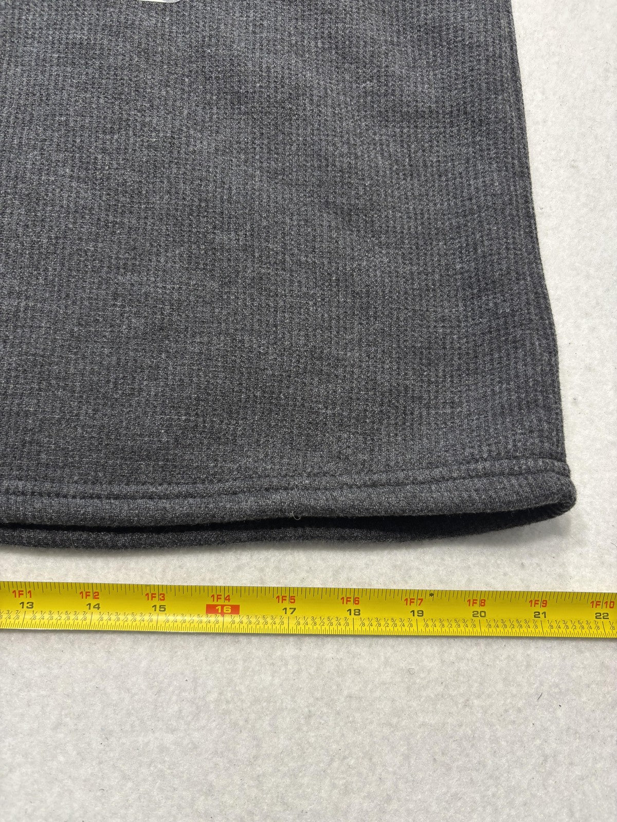 Coleman Sweatshirt Mens Medium Black Heather Thermal Henley Lined Fleece Pocket