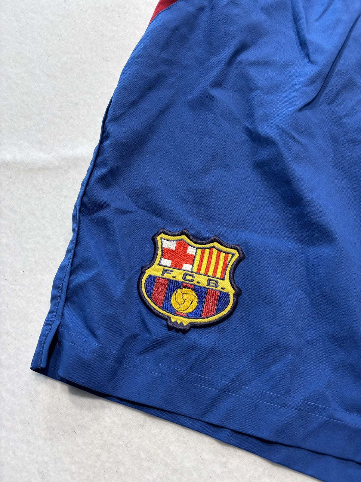 FC Barcelona Shorts Mens Large Blue La Liga Soccer Nike Training Crest Athletic