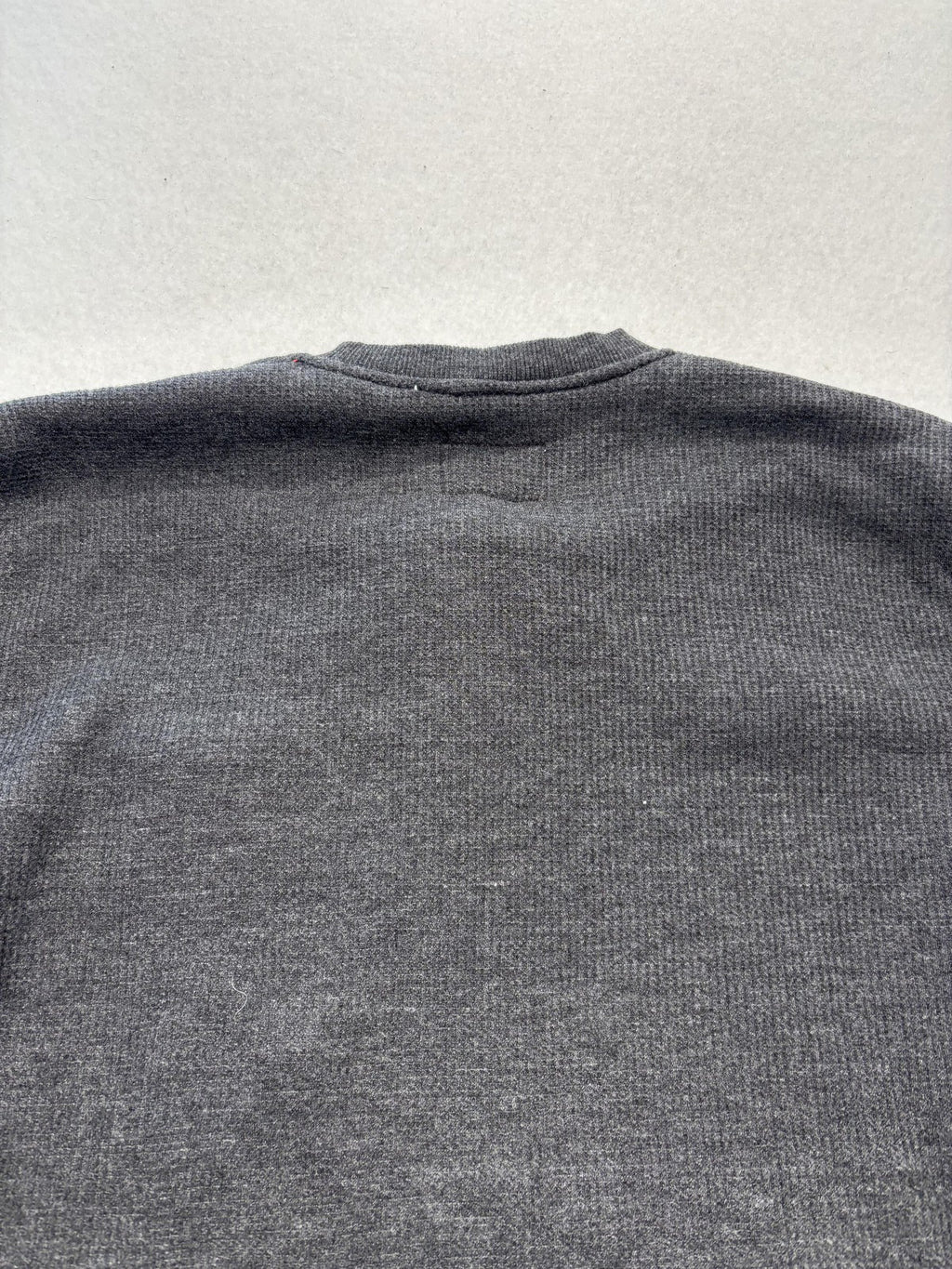 Coleman Sweatshirt Mens Medium Black Heather Thermal Henley Lined Fleece Pocket